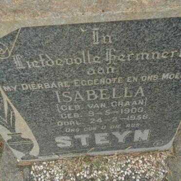 STEYN Isabella nee VAN GRAAN 1903-1958