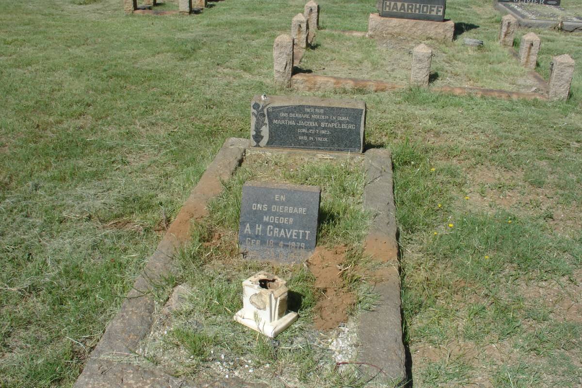 STAPELBERG Martha Jacoba -1923 :: GRAVETT 1879-19??