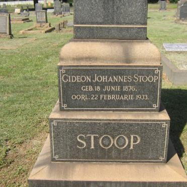 STOOP Gideon Johannes 1876-1933