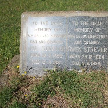 STREVER Joe 1898-1961 &amp; Gwen 1904-1989 :: STREVER Stan 1949-1986
