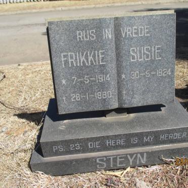 STEYN Frikkie 1914-1980 &amp; Susie 1924-