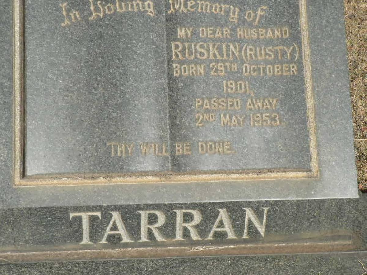 TARRAN Ruskin 1901-1953