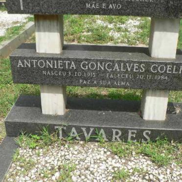 TAVARES Antonieta Goncalves Coelho 1915-1984
