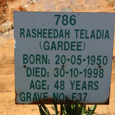 TELADIA Rasheedah 1950-1998