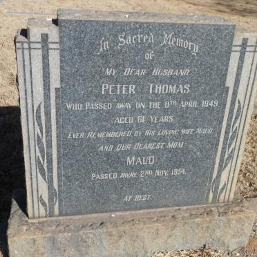 THOMAS Peter -1949 &amp; Maud -1954