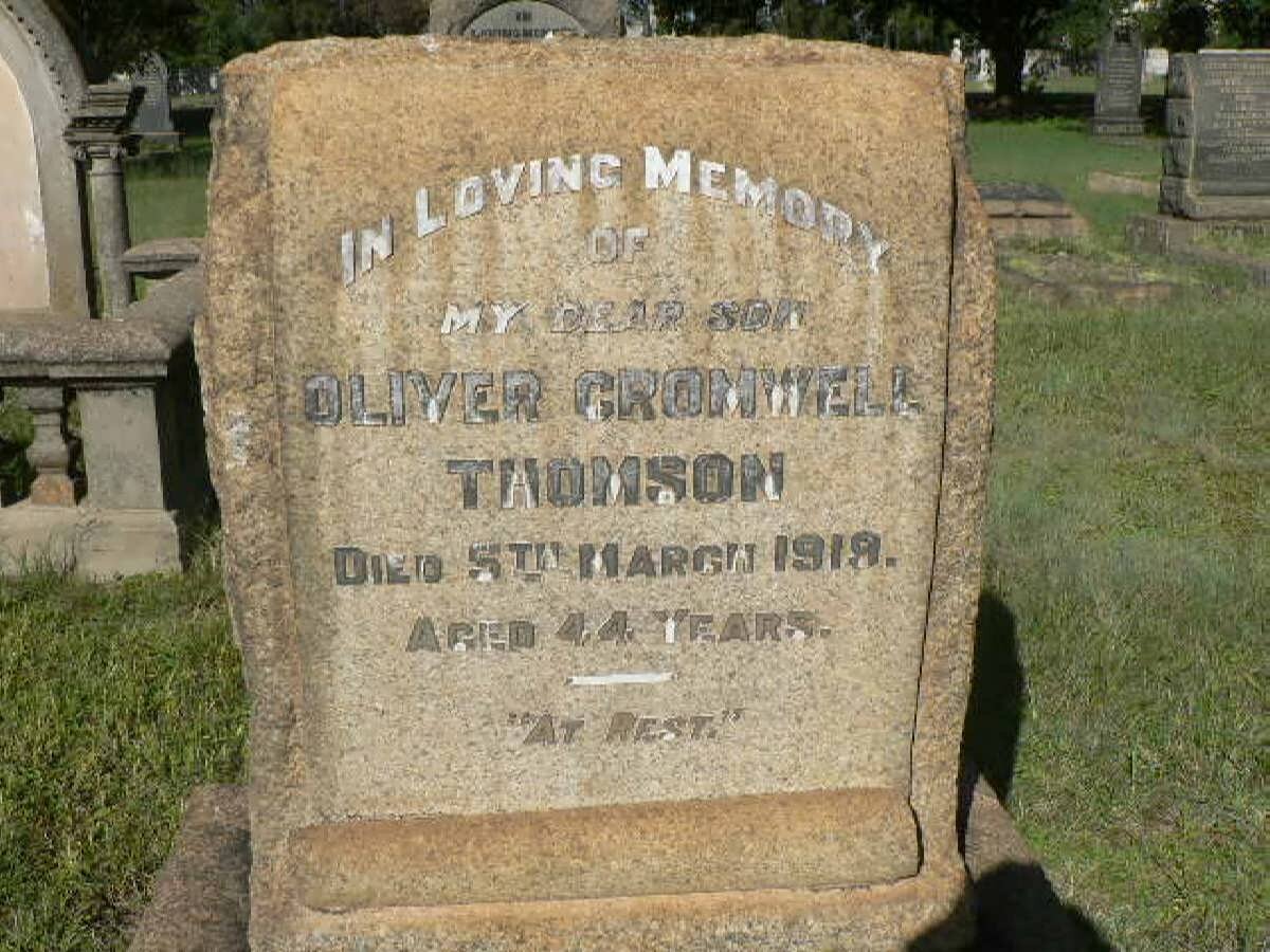 THOMSON Oliver Cromwell -1919