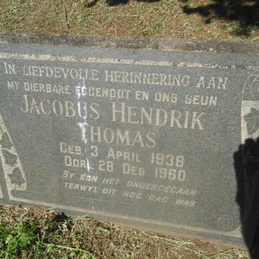 THOMAS Jacobus Hendrik 1938-1960