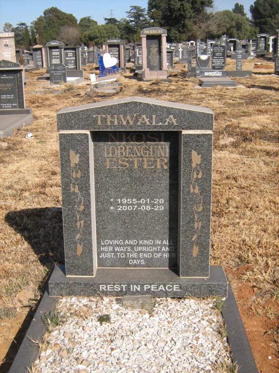 THWALA Nkosi Lobenguni Ester 1955-2007