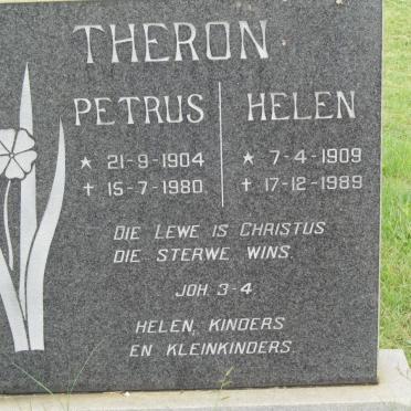 THERON Petrus 1904-1980 &amp; Helen 1909-1989