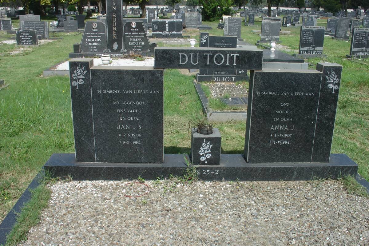 TOIT Jan J.S., du 1906-1980 &amp; Anna J. 1907-1998