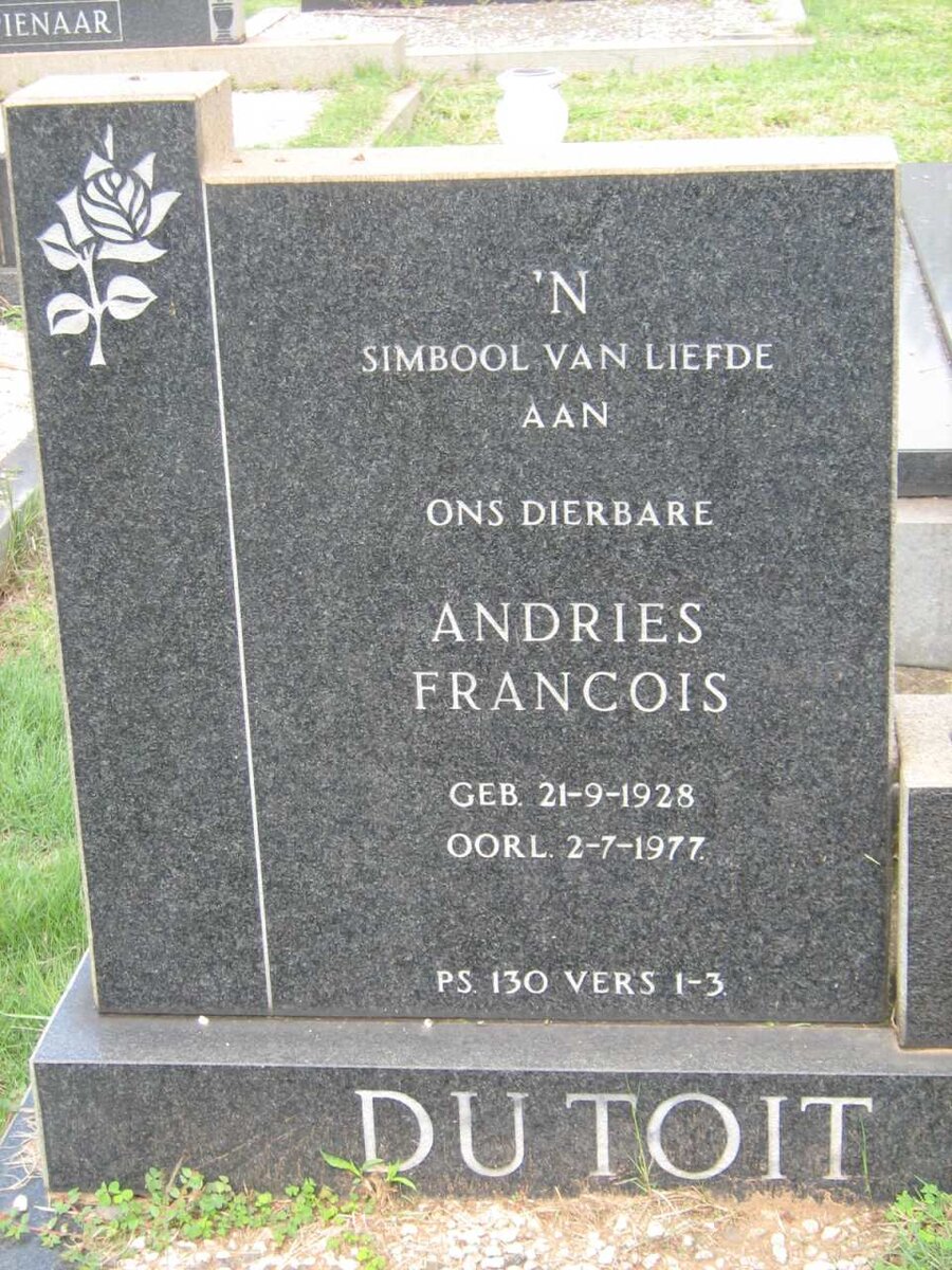TOIT Andries Francois, du 1928-1977