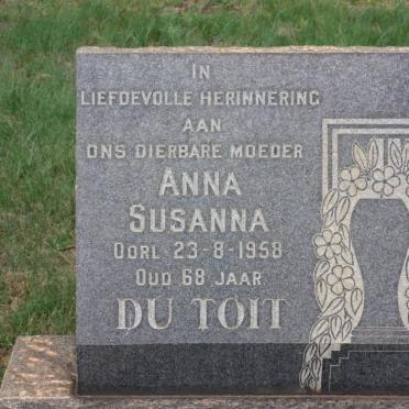 TOIT Anna Susanna, du -1958