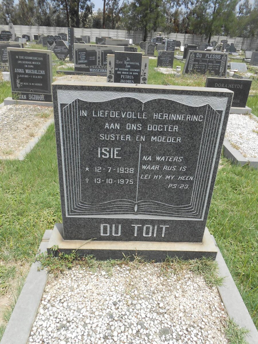 TOIT Isie, du 1938-1975