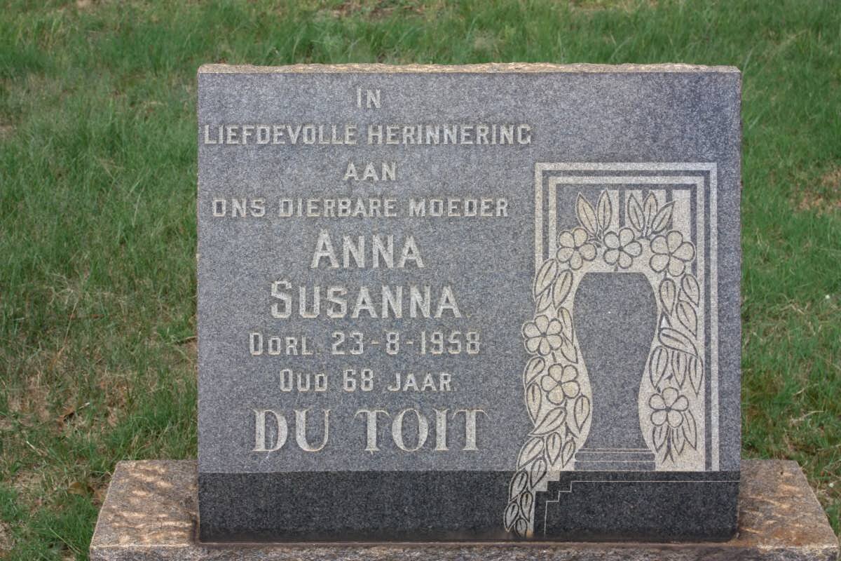 TOIT Anna Susanna, du -1958