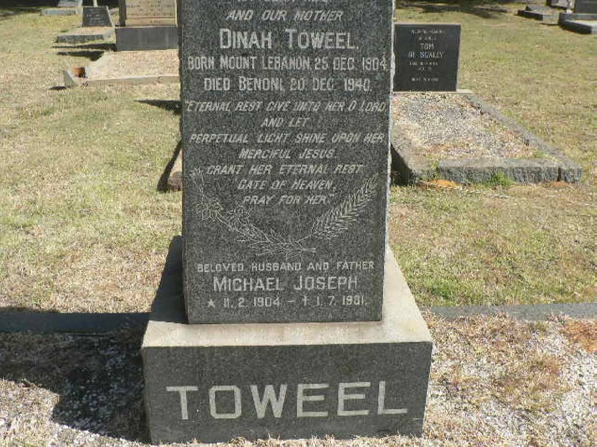 TOWEEL Michael Joseph 1904-1981 &amp; Dinah 1904-1940