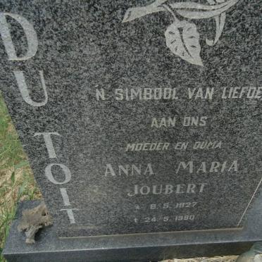 TOIT Anna Maria, du nee JOUBERT 1927-1990