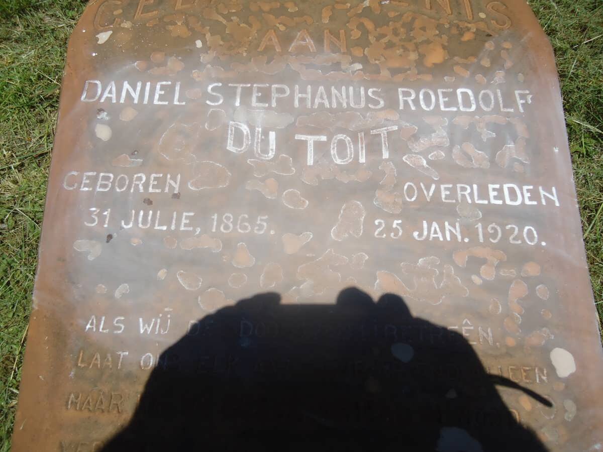 TOIT Daniel Stephanus Roedolf, du 1865-1920