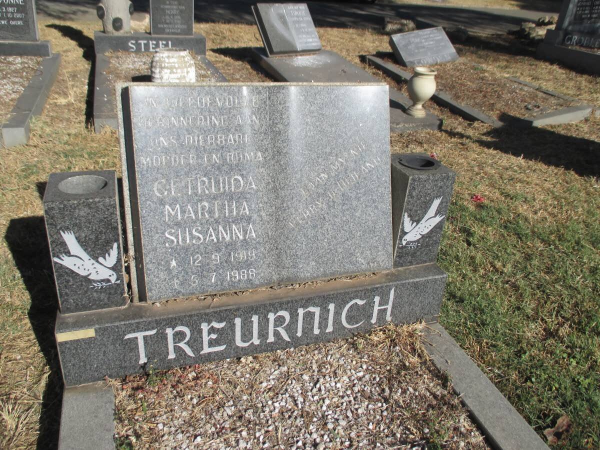 TREURNICH Getruida Martha Susanna 1919-1988