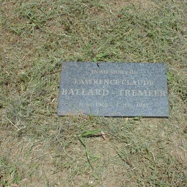 BALLARD-TREMEER Olive Blanche 1893-1967 :: BALLARD-TREMEER Lawrence claude 1908-1987