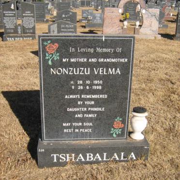 TSHABALALA Nonzuzu Velma 1950-1998