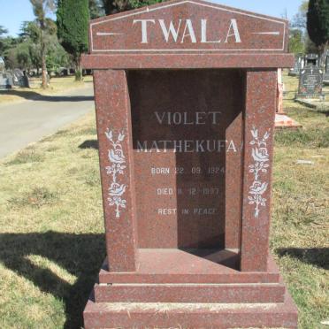 TWALA Violet Mathekufa 1924-1997
