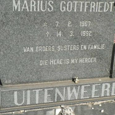 UITENWEERDE Marius Gottfriedt 1967-1992