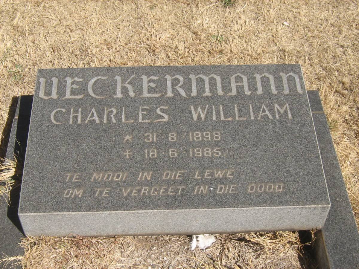 UECKERMANN Charles William 1898-1985