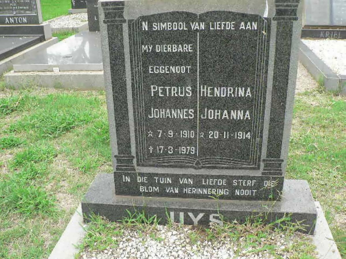 UYS Petrus Johannes 1910-1979 &amp; Hendrina Johanna 1914-