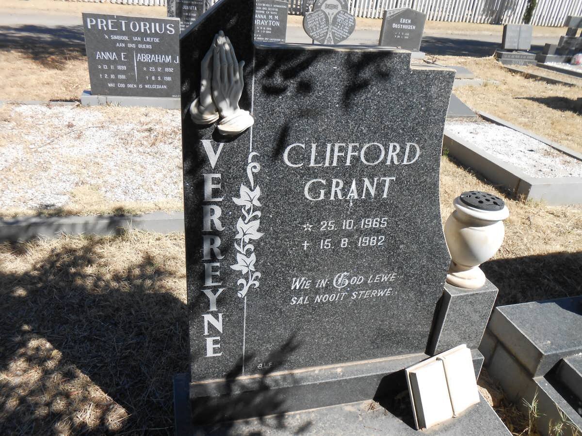 VERREYNE Clifford Grant 1965-1982