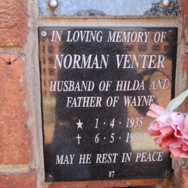 VENTER Norman 1935-1993