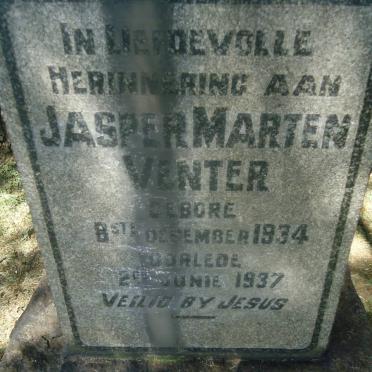 VENTER Jasper Marten 1934-1937