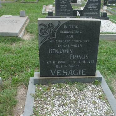VESAGIE Benjamin Francis 1933-1979