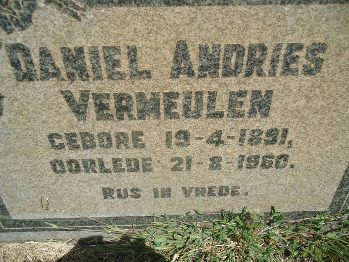 VERMEULEN Daniel Andries 1891-1960