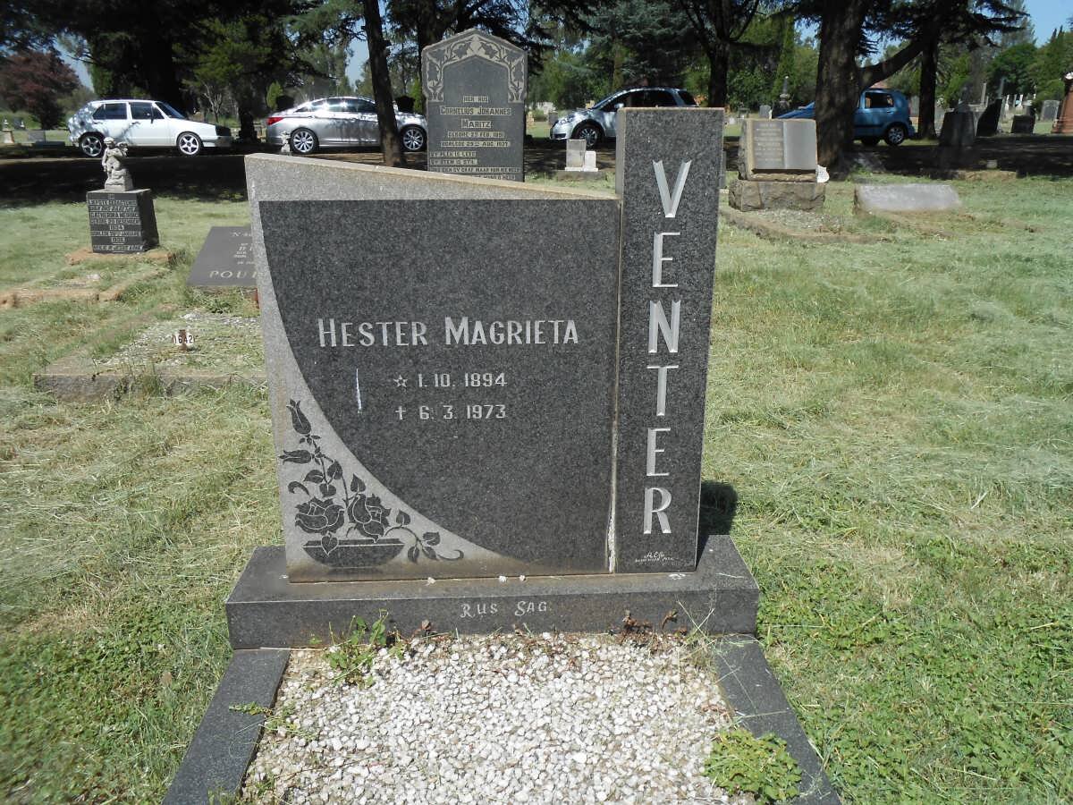 VENTER Hester Magrieta 1894-1973
