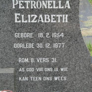 VENTER Johannes M. 1916-1989 &amp; Petronella E. FOURIE 1921-2004 :: VENTER Petronella Elizabeth 1954-1977