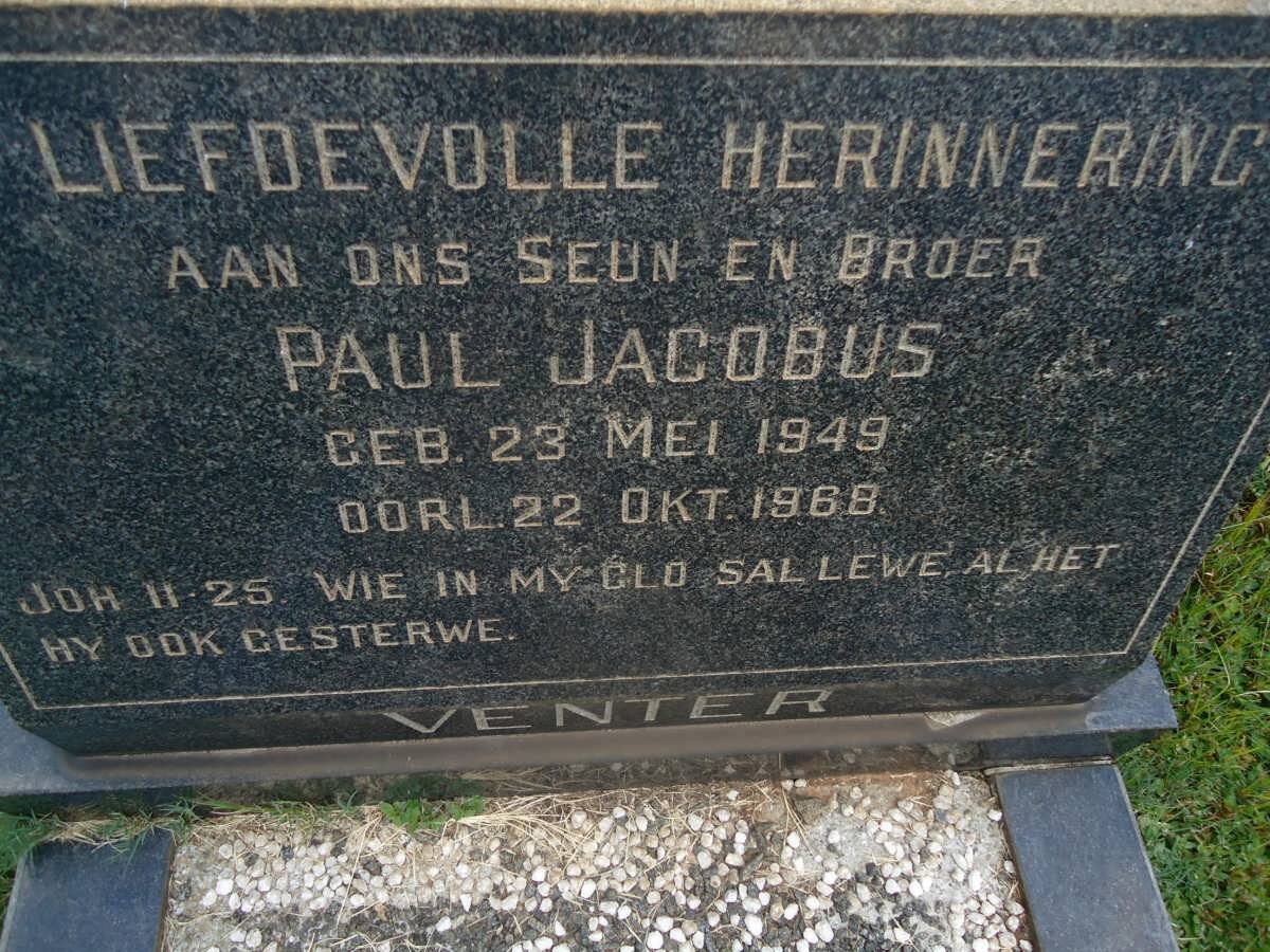 VENTER Paul Jacobus 1949-1969