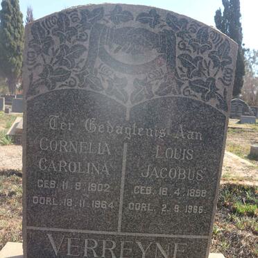 VERREYNE Louis Jacobus 1898-1966 & Cornelia Carolina 1902-1964