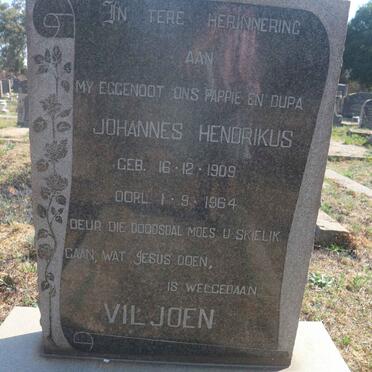 VILJOEN Johannes Hendrikus 1909-1964
