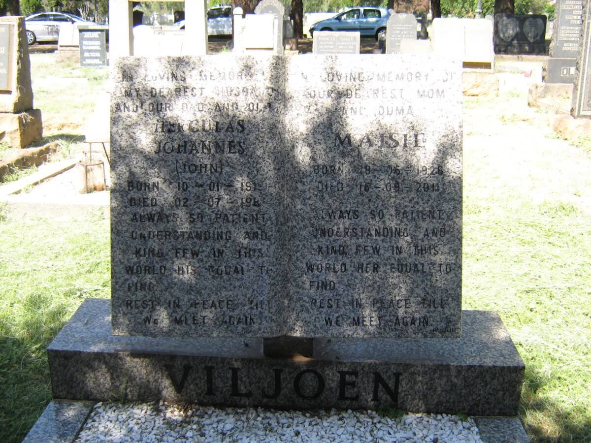 VILJOEN Hercules Johannes 1919-198? &amp; Maisie 1926-2011