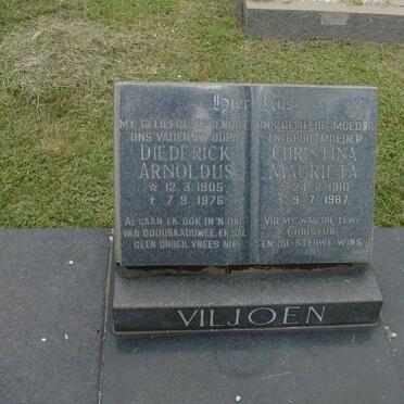 VILJOEN Diederick Arnoldus 1905-1976 &amp; Christina Magrieta 1910-1987