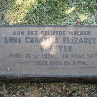 VORSTER Anna Cornelia Elizabeth -1938
