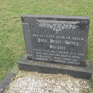 VORSTER John Peter Henry 1942-1975
