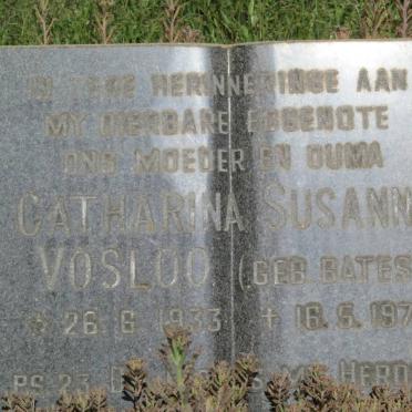 VOSLOO Catharina Susanna nee BATES 1933-1978