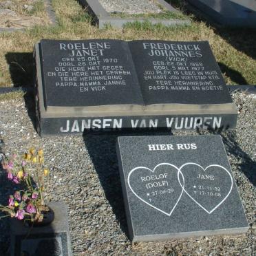 VUUREN Roelof, Jansen van 1929- &amp; Jane 1932-2008