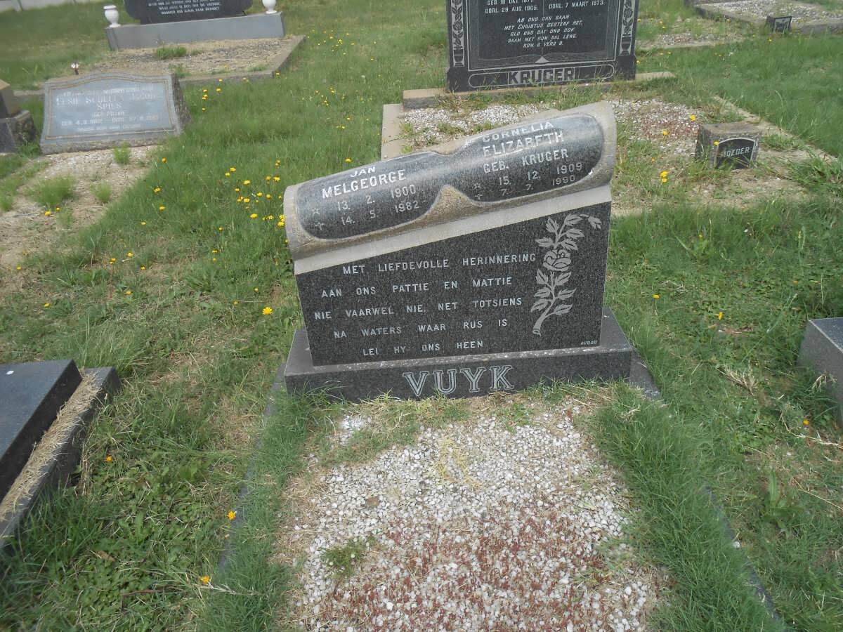 VUYK Jan Melgeorge 1900-1982 &amp; Cornelia Elizabeth KRUGER 1909-1990