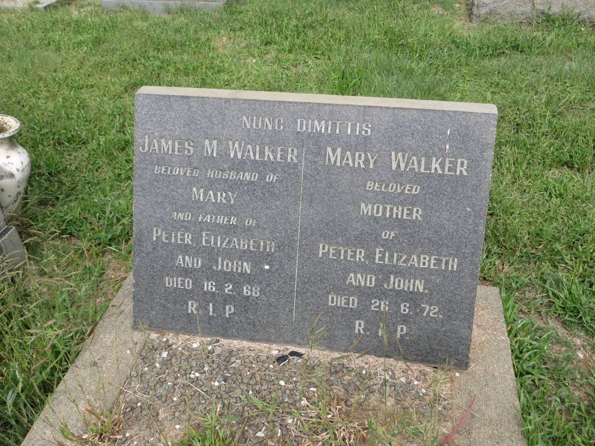 WALKER James M. -1968 &amp; Mary -1972