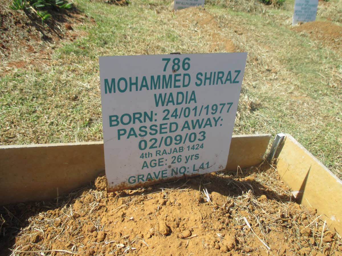 WADIA Mohammed Shiraz 1977-2003