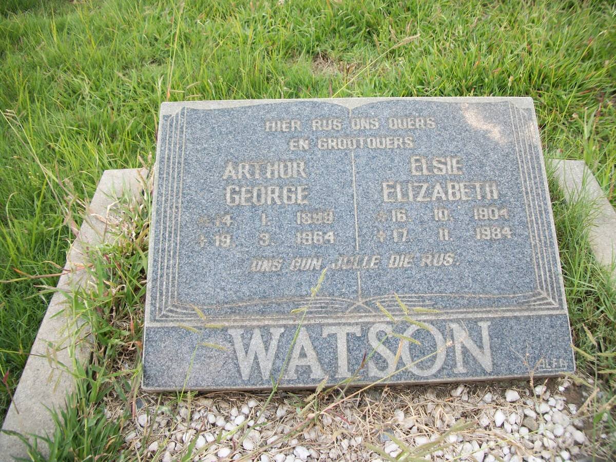 WATSON Arthur George 1898-1964 &amp; Elsie Elizabeth 1904-1984