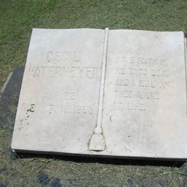 WATERMEYER Cecil 1897-1946 :: WATERMEYER Cecil 1924-1924 :: WATERMEYER Cecil - 1958 _2