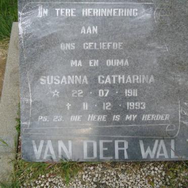 WALT Susanna Catharina, van der 1911-1993